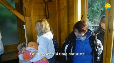 Young cheerful time Naturist